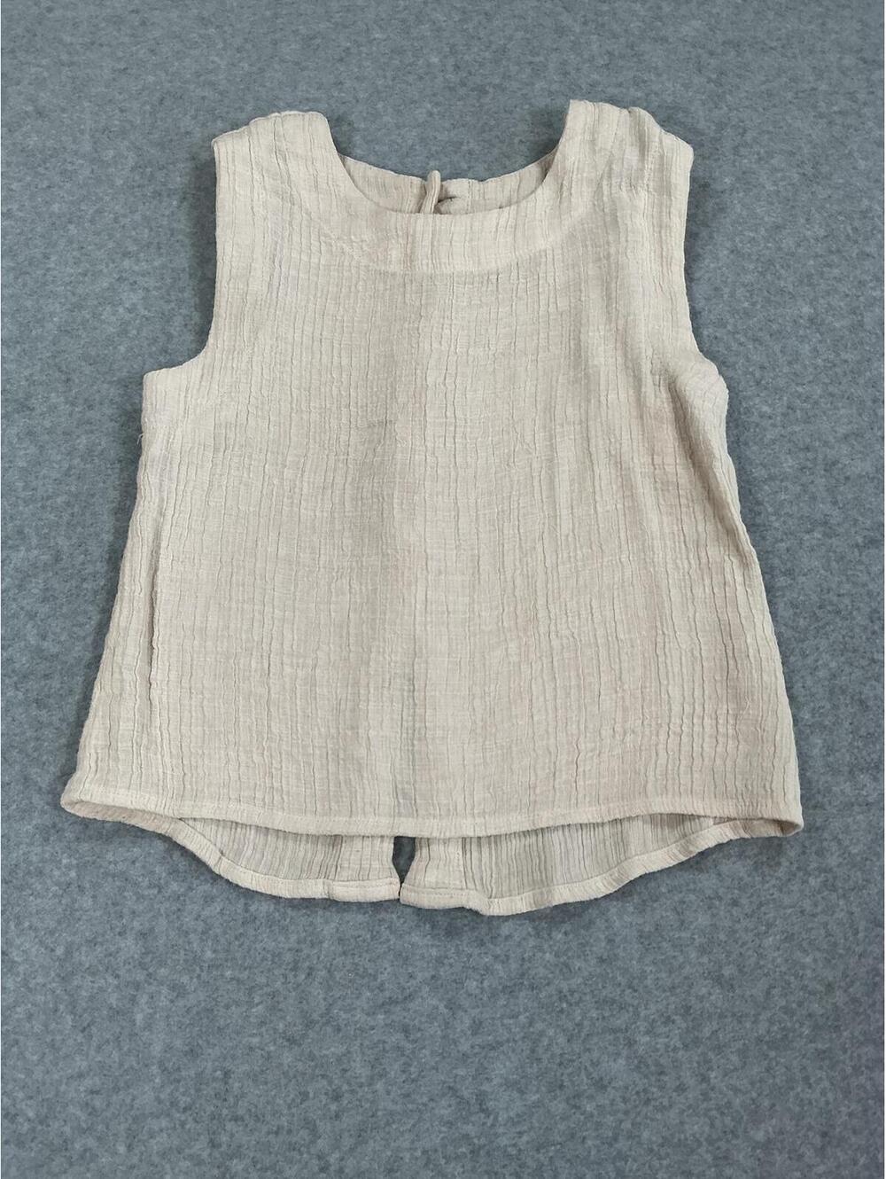 Blu Pepper Gauze Sleeveless Tank Top Small Neutral Boho Cottagecore - Picture 2 of 7